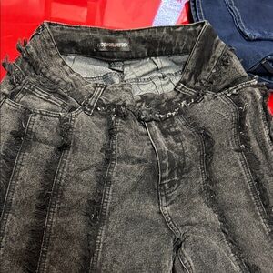 Women -KidsWorldUSA Distressed Black Denim Jeans